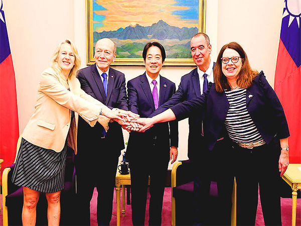 Taiwan President Lai with visiting members of the French National Assembly's Taiwan Friendship Group at the Presidential Office (File Photo/Screen grab from the Presidential Office's website)