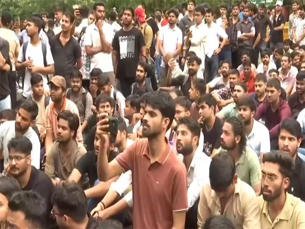Visuals from the protest site (Photo/ANI)