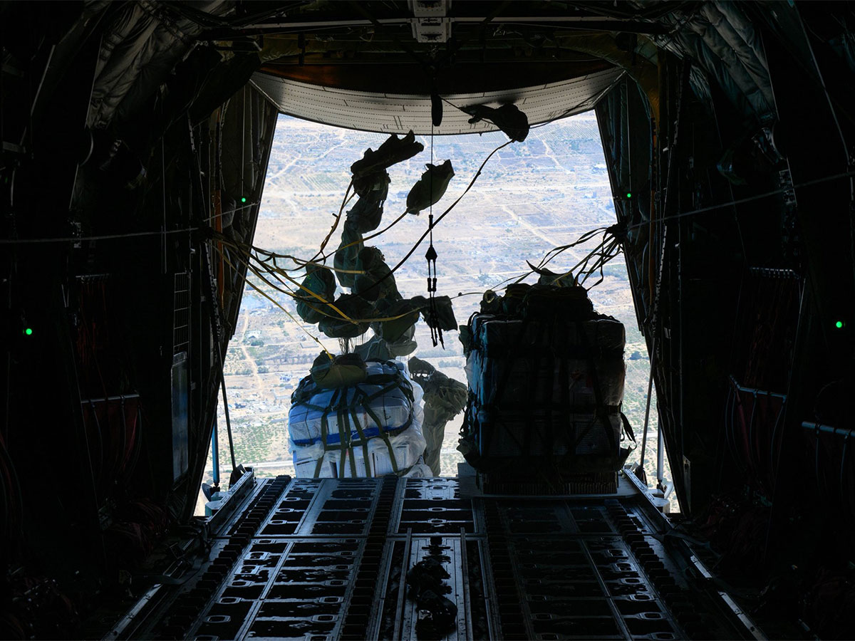 Canada drops humanitarian aid in Gaza (Image: X@CJOC_COIC)