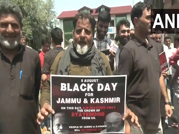 Visuals from the protest (Photo/ANI)