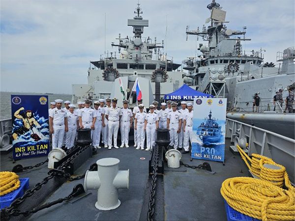 Indian Navy's eastern fleet ships on operational deployment in South East Asia conclude port call at Manila (Photo/ANI)