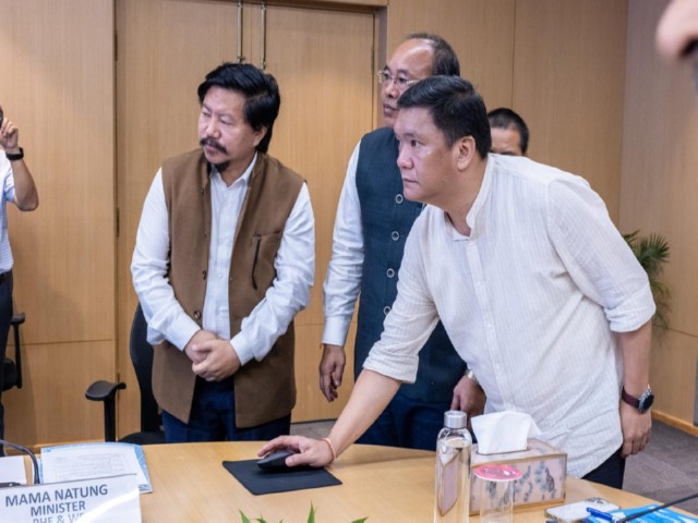 Arunachal Pradesh Chief Minister Pema Khandu launches 'Water Bill' app (Photo/ANI)