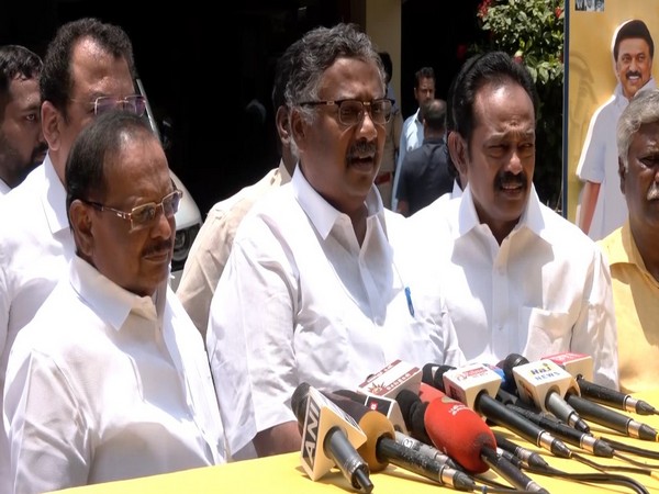 Former AIADMK MLA VR Karthik Thondaiman joins DMK (Photo/ANI)