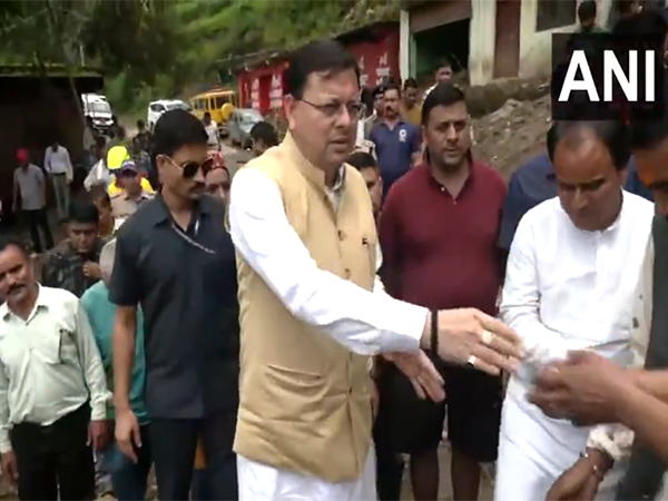 Uttarakhand CM Pushkar Singh Dhami reached Sainji village (Photo/ANI)