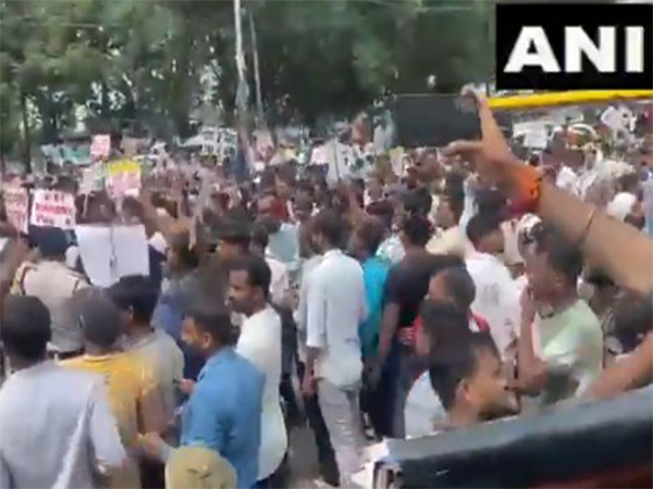 Visual of students protesting in Patna (Photo/ANI)