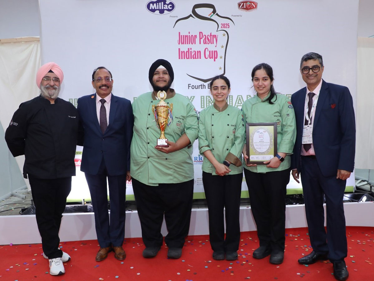 "Team APCA Gurgaon wins 4th Junior Pastry Cup, organized by Hammer Management, presented by MILLAC (imported by EuroFoods), and powered by ZION International Food Ingredients Pvt. Ltd."