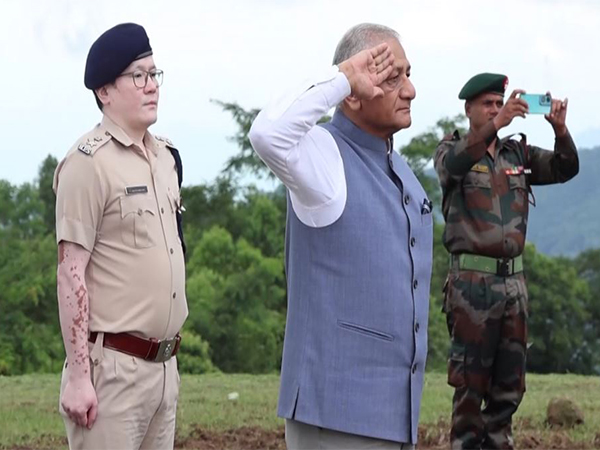 Mizoram Governor General (retd) Vijay Kumar Singh visits Lunglei (Photo/ANI)