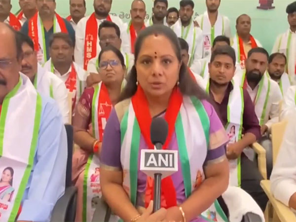 Bharat Rashtra Samithi (BRS) leader and Telangana Jagruthi founder K Kavitha (Photo/ANI)