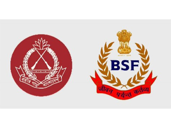 Logos of the Border Guard Bangladesh (left) and India's Border Security Force (right) (Image: X/@DDIndialive)