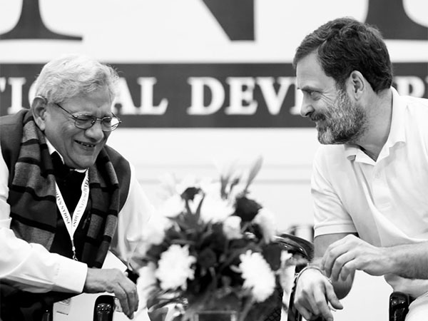 Lok Sabha LOP Rahul Gandhi with late Sitaram Yechury (Photo/X@RahulGandhi)
