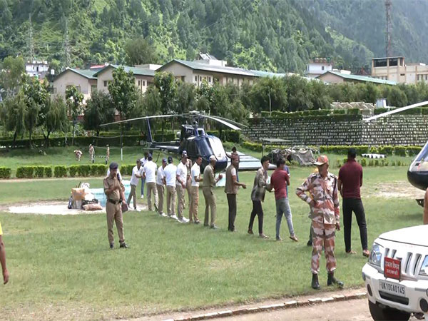 Air rescue operations continue in Uttarakhand's Dharali for stranded people after Aug 5 flash floods (Photo/ANI)