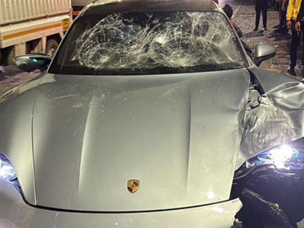 The mangled luxury car after the accident (Filephoto/ANI))