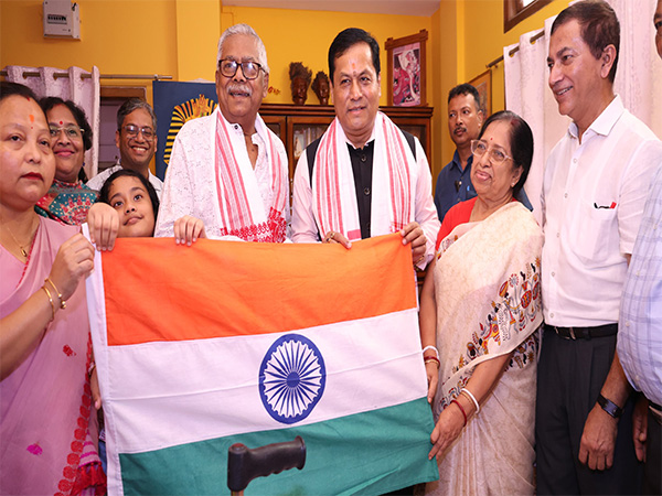 Union Minister Sarbananda Sonowal launches 'Har Ghar Tiranga' campaign in Dibrugarh (Photo/ANI)