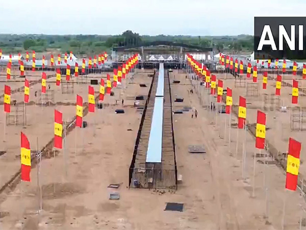 Drone visuals from the venue TN's Madurai, where TVK's second state conference is to be held on August 21 (Photo/ANI)