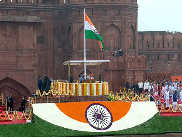 Prime Minister Modi unfurls the national flag at Red Fort, marking India's Independence Day celebrations (Image: X/@DrSJaishankar)