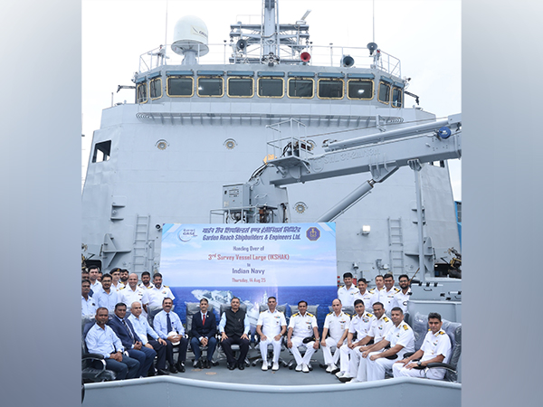 Indian Navy delivered with third Survey Vessel (Large) ship Ikshak (Photo/X:@indiannavy)