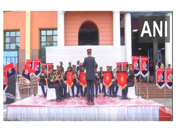 Visuals of RPF band's performance at the New Delhi railway station (Photo/ANI)