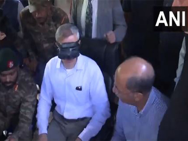 J&K CM Omar Abdullah at Chasoti village in Kishtwar district during his visit to assess flash flood damage (Photo/ANI)