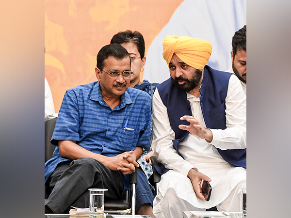 AAP convenor Arvind Kejriwal and Punjab CM Bhagwant Mann (Photo/ANI)