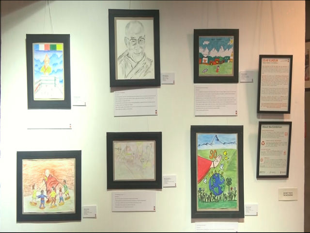 Paintings at disply in the exhibition (Image/ANI)