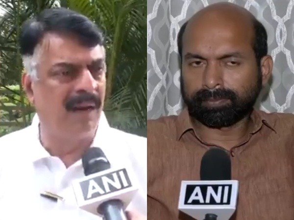 Jharkhand Congress's Rajesh Thakur and CPI(M)'s V Sivadasan (Photo/ANI)