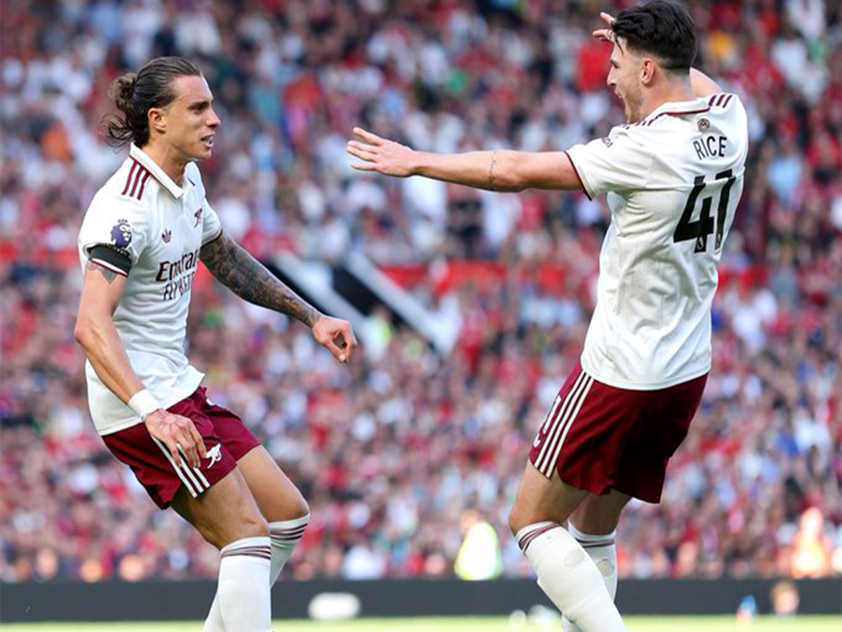 Arsenal celebrating the goal. (Photo: @Arsenal X)