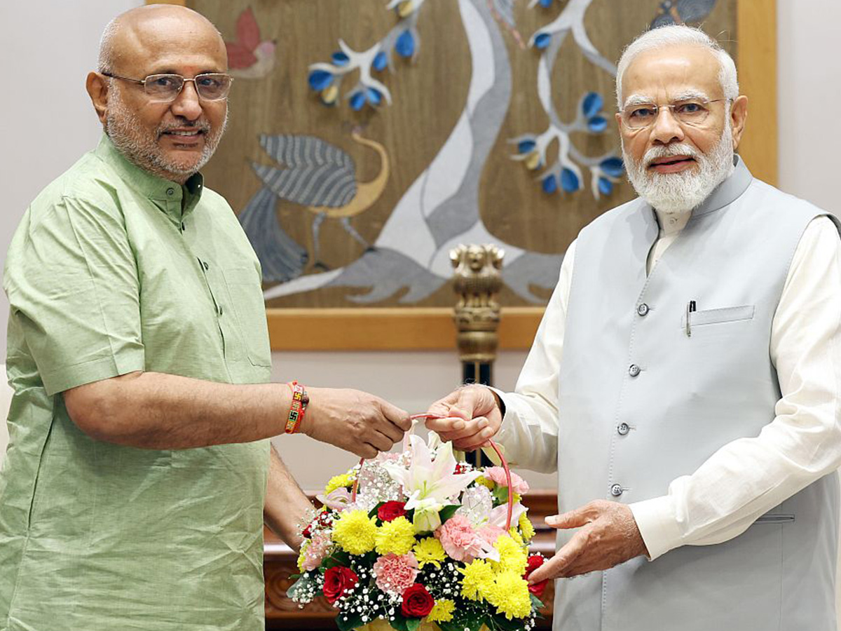 CP Radhakrishnan, NDA's Vice-Presidential Candidate with PM Modi (File Photo/@narendramodi)
