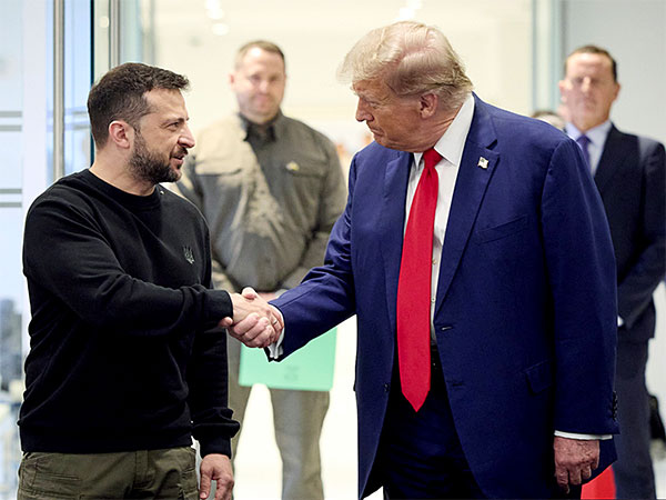 Ukrainian President Volodymyr Zelenskyy with US President Donald Trump (Photo/ANI)