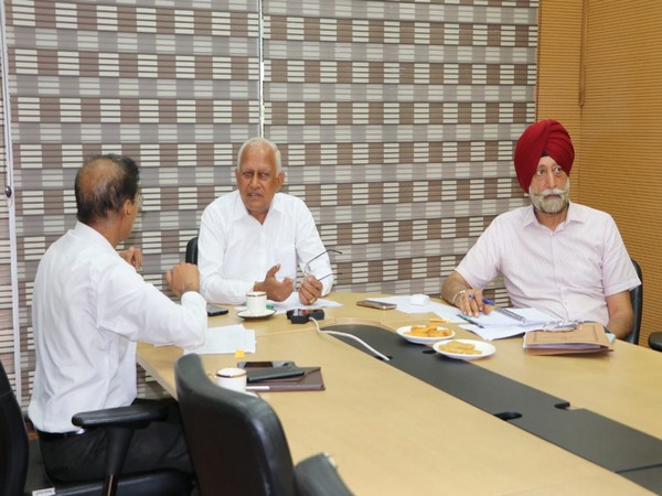 Punjab Water Resources Minister Barinder Kumar orders 24x7 vigil along river embankments (Photo/ANI)