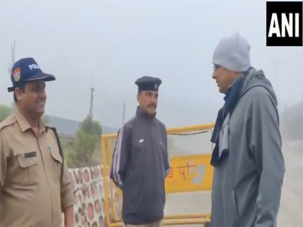 CM Pushkar Dhami meeting security personnel at Vidhan Sabha (Photo/ANI)