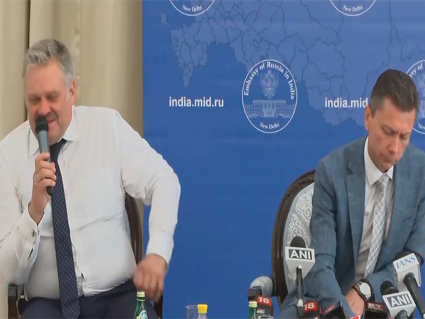 Roman Babushkin, Charge D'affaires of the Russian Embassy with Evgeny Griva, Deputy Trade Representative of Russia in India (Photo/ANI)