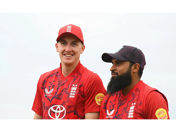 England captain Harry Brook (L) and Adil Rashid (Photo: ECB)