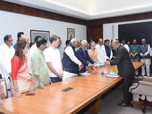 INDIA Bloc's VP Nominee B Sudershan Reddy files nomination (Photo/X: @INCIndia)