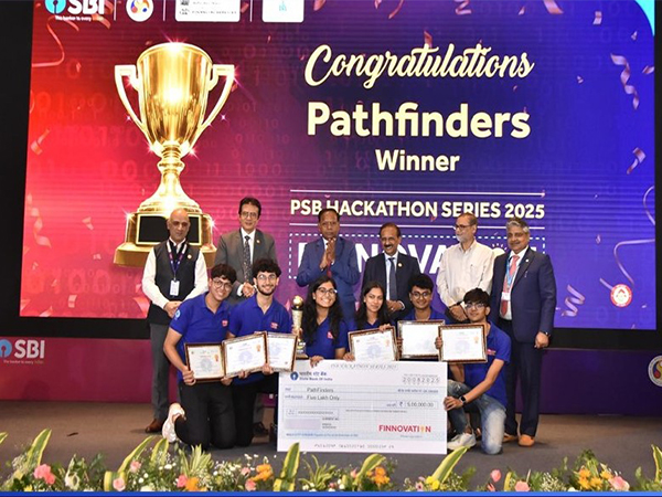 SBI and IIT Guwahati honour winners of PSB Hackathon 'FINNOVATION 2025' (Photo/ANI) 