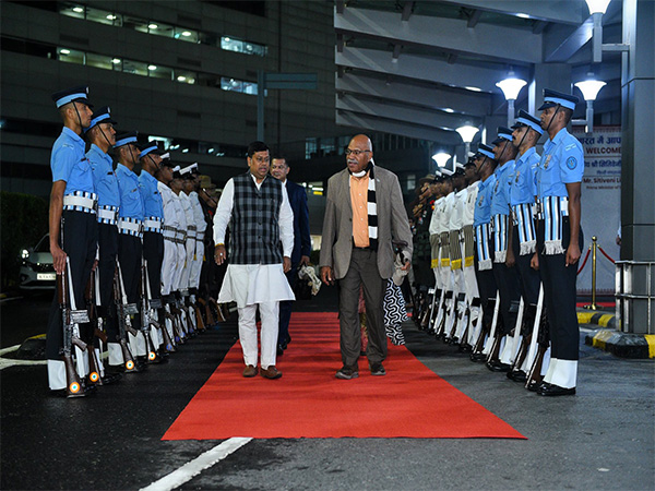 Fiji PM Sitiveni Ligamamada Rabuka welcomed by Union Minister of State for Education Sukanta Majumdar (Photo/X@MEAIndia)