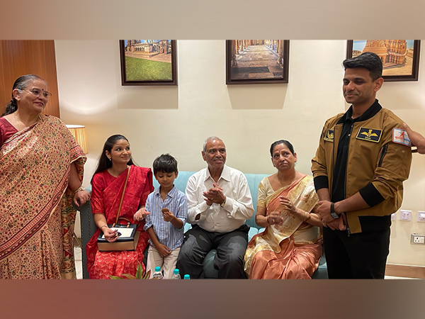 Shubanshu Shukla with his family (Photo/ANI)
