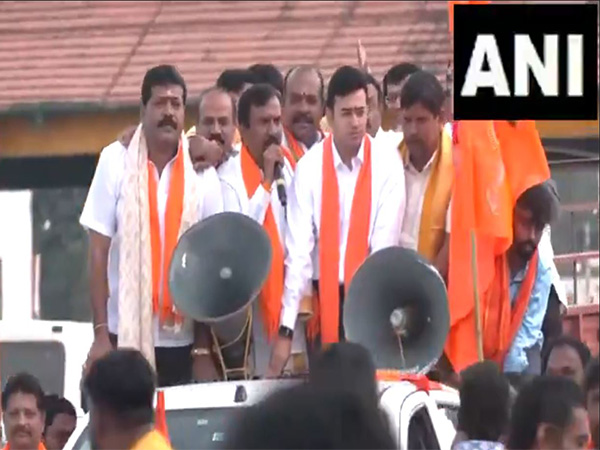 BJP organises Dharma yatra from Bengaluru to Dharmasthala. (Photo/ANI)