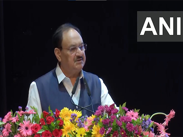 Union Minister JP Nadda addresses the gathering in Jabalpur (Photo: ANI) 