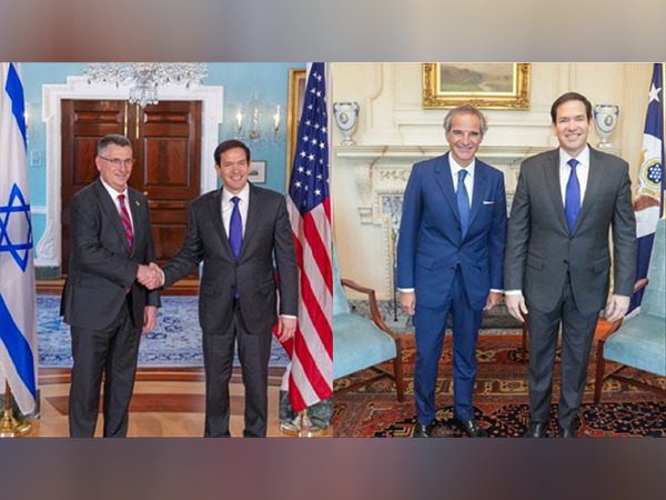 US Secretary Marco Rubio meets Israeli Foreign Minister Gidon Saar and IAEA Director General Rafael Grossi in Washington (Image: X/@SecRubio)