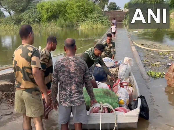 Flood situation in Fazilka (Photo/ANI)
