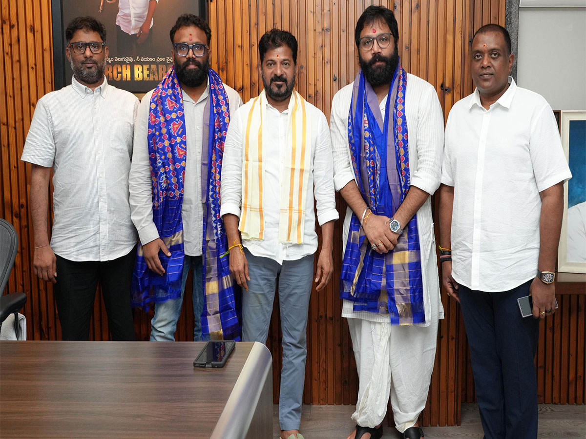 Sandeep Reddy Vanga, Pranay Reddy Vanga meet  CM Revanth Reddy (Image source: Telangana CMO)