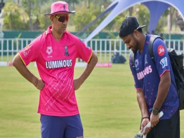 Rahul Dravid and Sanju Samson (Photo: RR website)
