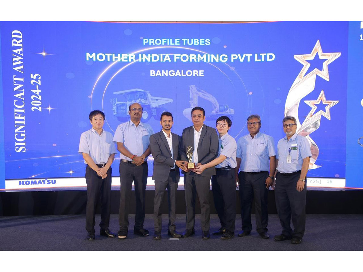 'Komatsu India' Recognizes 'Mother India Forming' for Excellence in Safety-Focused Tube Engineering