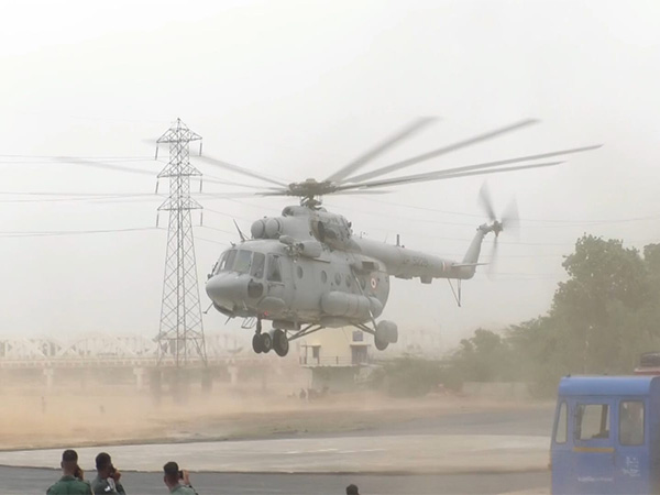 President Murmu's visit to TN's Trichy, Tiruvarur: security rehearsal conducted at Srirangam helipad (Photo/ANI)