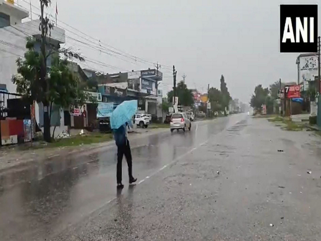 Uttarakhand: Heavy rain disrupts normal life in Udham Singh Nagar's Khatima city (Photo/ANI)