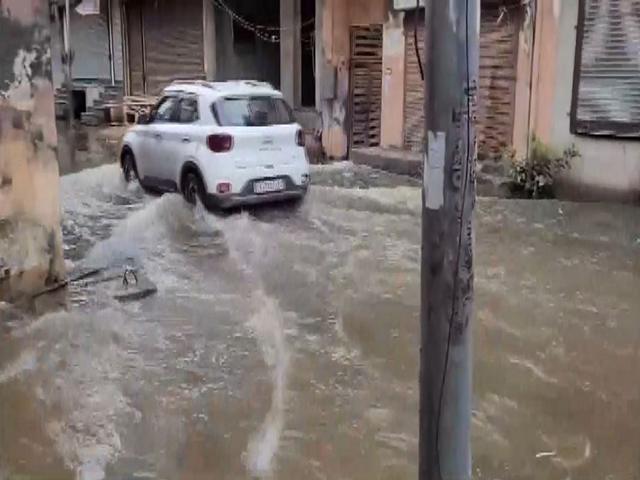 Severe waterlogging in residential areas of Ambala district of Haryana (Photo/ANI)