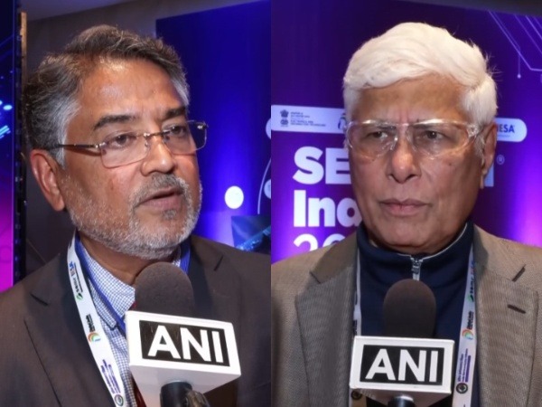 Nishith Desai, Founder and MD, Nishith Desai Associates (R) and Sriram Viswanathan, Founding Managing Partner at Celesta Capital (Photo/ANI)