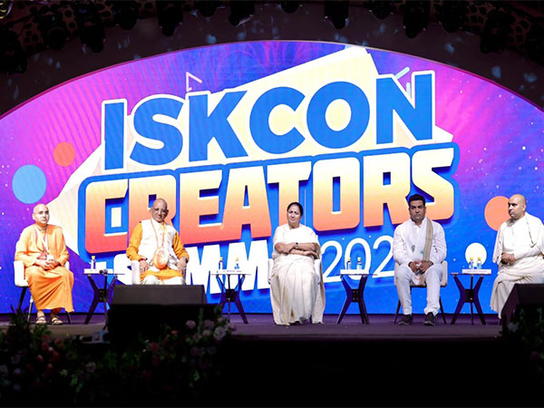 Delhi Chief Minister Rekha Gupta at ISKCON Creators Summit 2025 (Photo/ANI)
