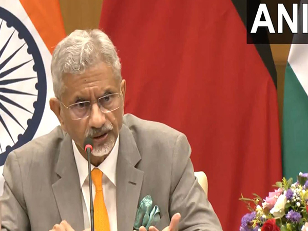 External Affairs Minister S Jaishankar press interaction with Germany FM Johann Wadephul (Photo/ANI)
