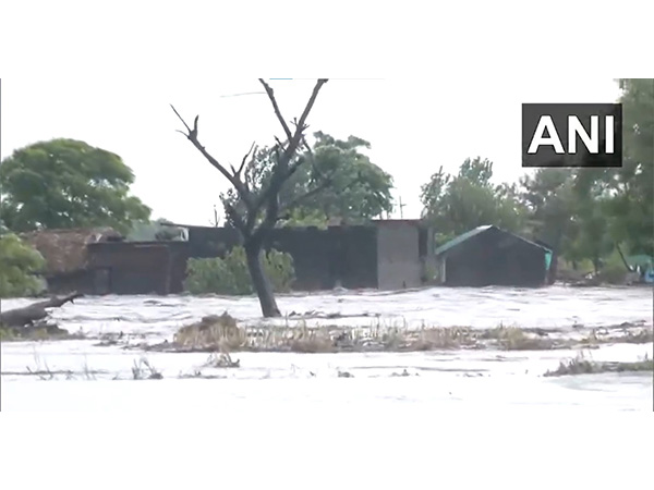 Chenab floods Garkhal village in JK's Akhnoor (Photo/ANI)